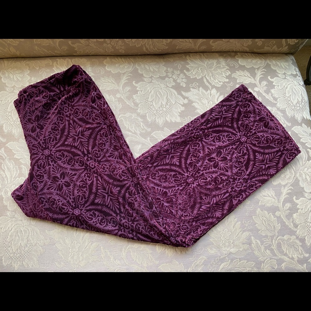 Soma Burnout Print Sleep Pants Merlot